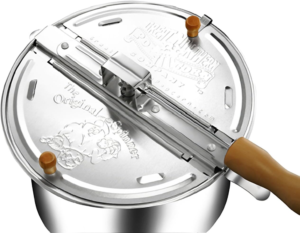 Great Northern Popcorn 6-Quart Stovetop Popcorn Popper with Hand Crank F10672