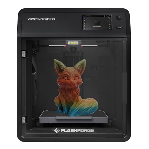 FLASHFORGE Adventurer 5M 3D Printer, 600mm/s Max High-Speed FDM 3D Printers with Auto Leveling, 280°C Direct Extruder with 3S Detachable Nozzle, Core XY All Metal Structure, Print Size 220x220x220mm