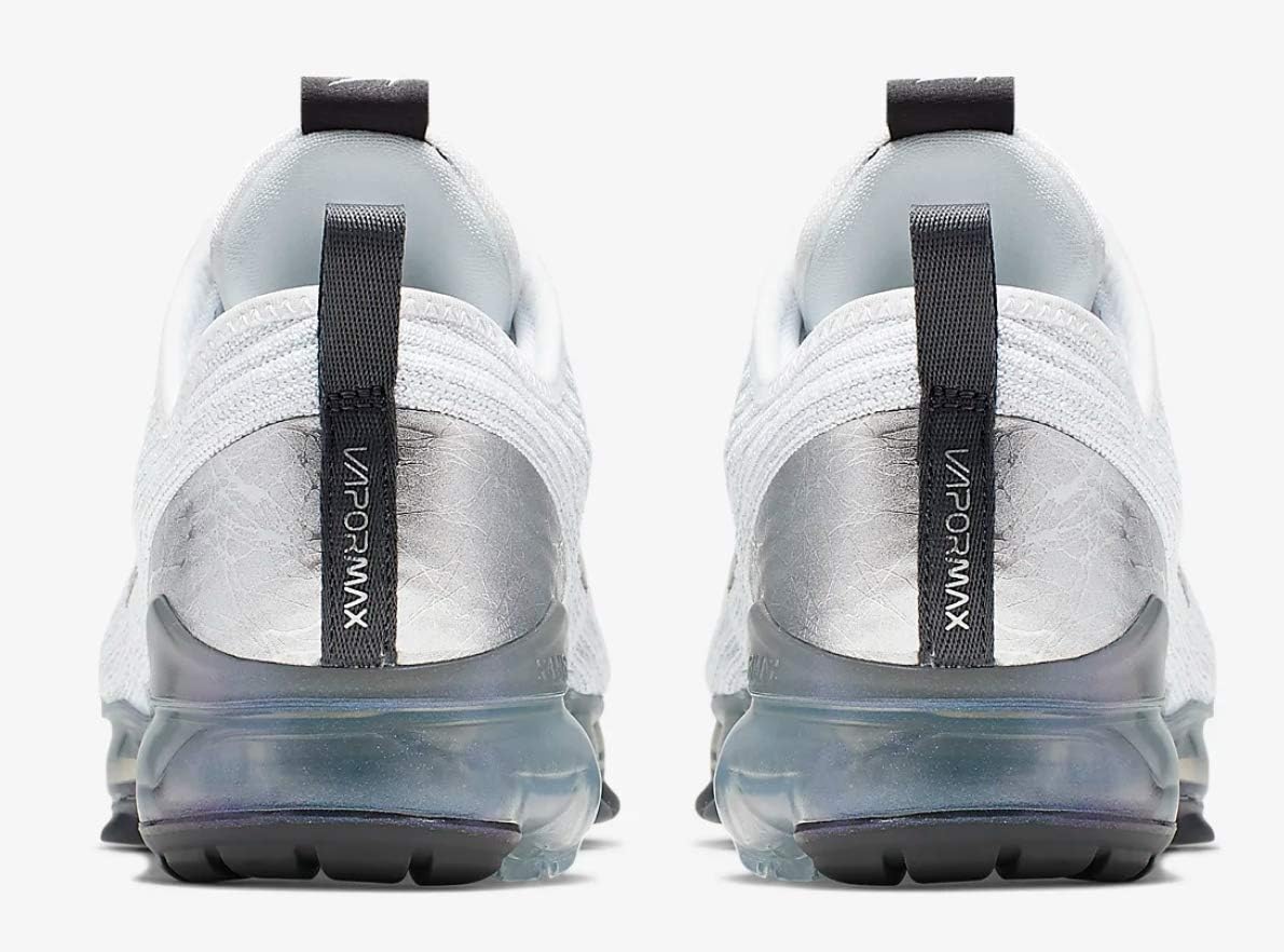 Nike Air Vapormax Flyknit 3 GS Running Trainers BQ5238 White Metallic Silver P530691