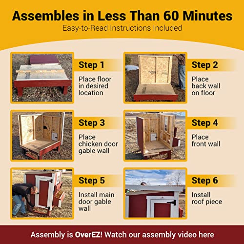 OverEZ Classic Medium Chicken Coop for up to 10 Chickens Z6072