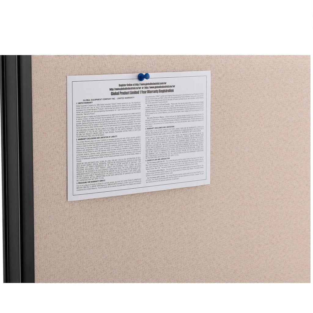 Global Industrial Office Partition Panel 60-1/4"W x 60"H Tan Z977