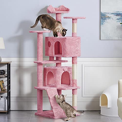 Yaheetech 54in Cat Tree Tower Condo Furniture with Scratch Post Y196