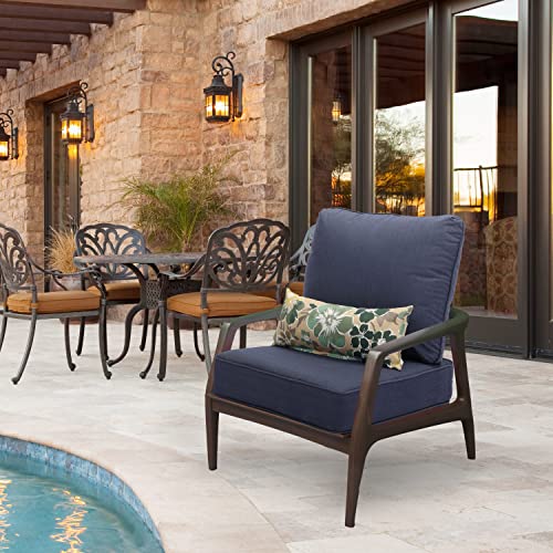 Aoodor 22'' x 24'' Outdoor Deep Seat Chair Cushion Set, Green (Set of 2 Seats, 2 Backs, 2 Pillows) O91097