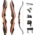 Deerseeker Archery 62" Takedown Recurve Bow Set for Adults & Youth with Right Hand & Left Handed Laminated Wooden Riser Bow Hunting Target Shooting 20-60lbs