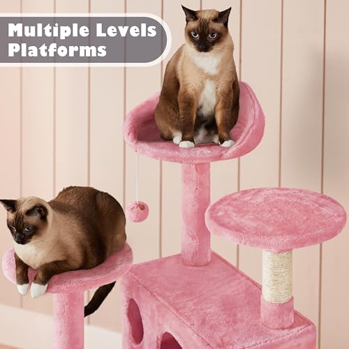 Yaheetech 54in Cat Tree Tower Condo Furniture with Scratch Post Y196