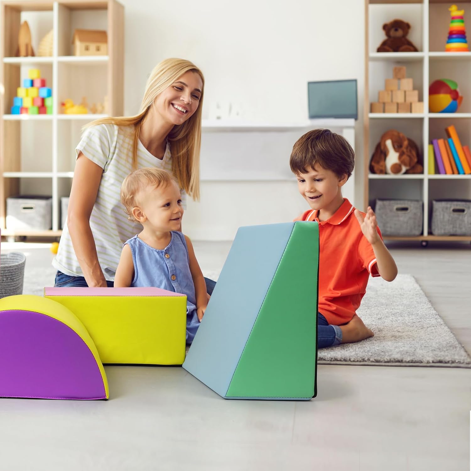 Soft Climbing Indoor Set, Foam Blocks for Toddlers and Preschoolers, 5PCS L464