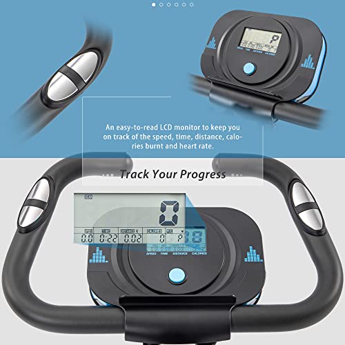2-in-1 Recumbent & Upright Exercise Bike with Magnetic Resistance J607999