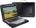 Black Leather Laptop Messenger Case - Compatible with HP ProBook 450 G7 15.6" FHD Laptop