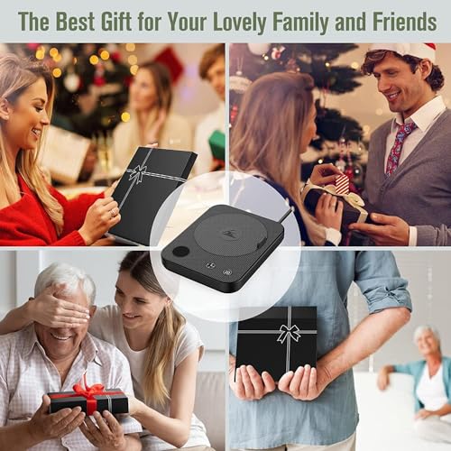Mug Warmer with 3-Temp Settings and Timer, Black Q6808