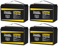 2 Pack 12V 100Ah Lithium LiFePO4 Battery, Built-in 100A BMS, 1280Wh Energy Storage, Iron Phosphate 15000 Deep Cycles Battery for RV, Solar, Trolling Motor