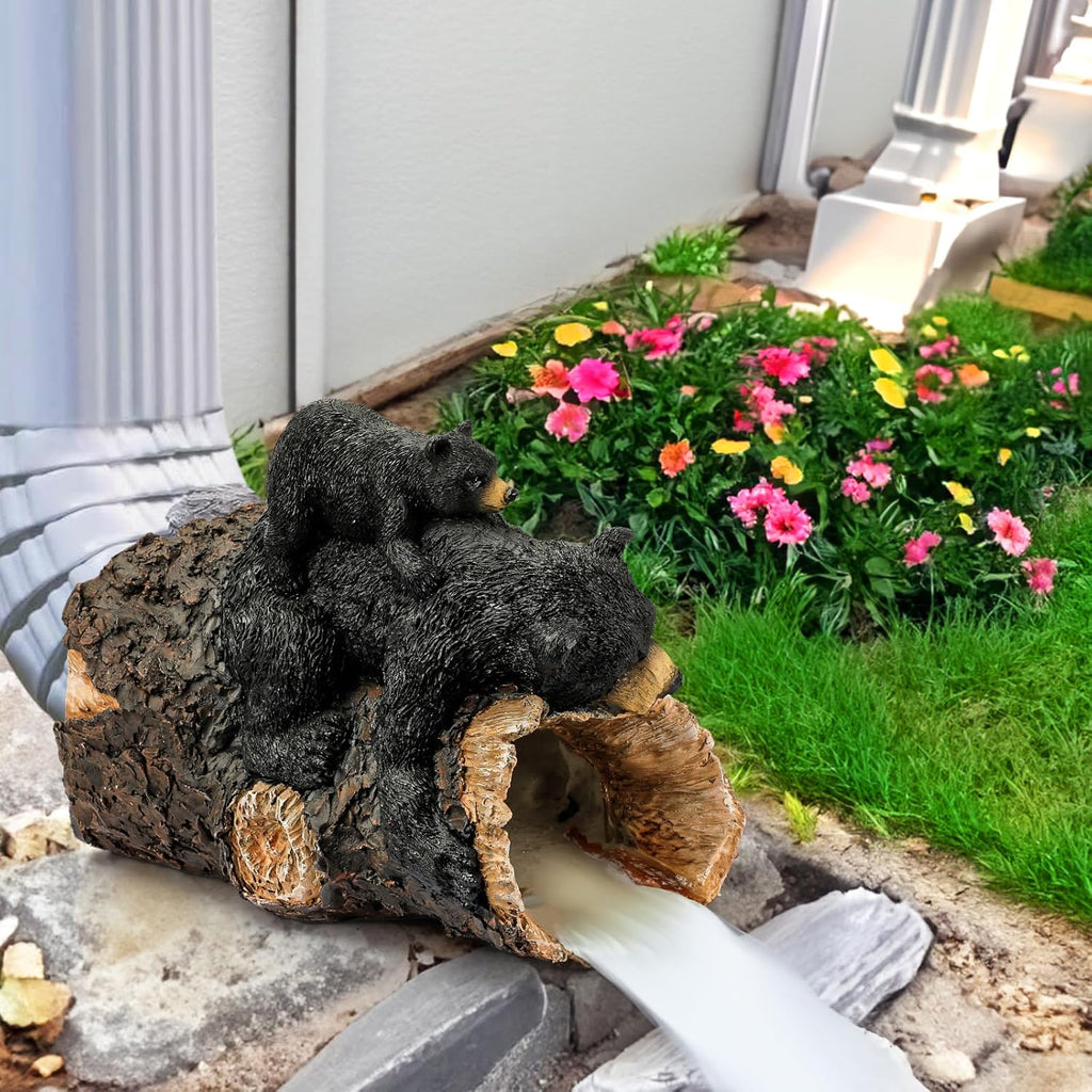 Black Bear Downspout Extension Garden Decor S335074