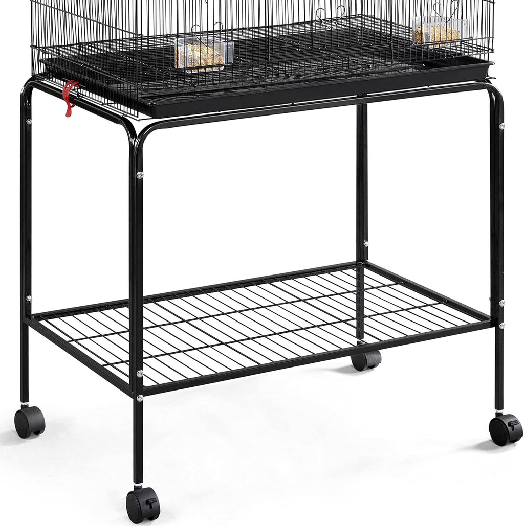 Yaheetech 65-inch Flight Bird Cage with Detachable Rolling Stand, Black W9099