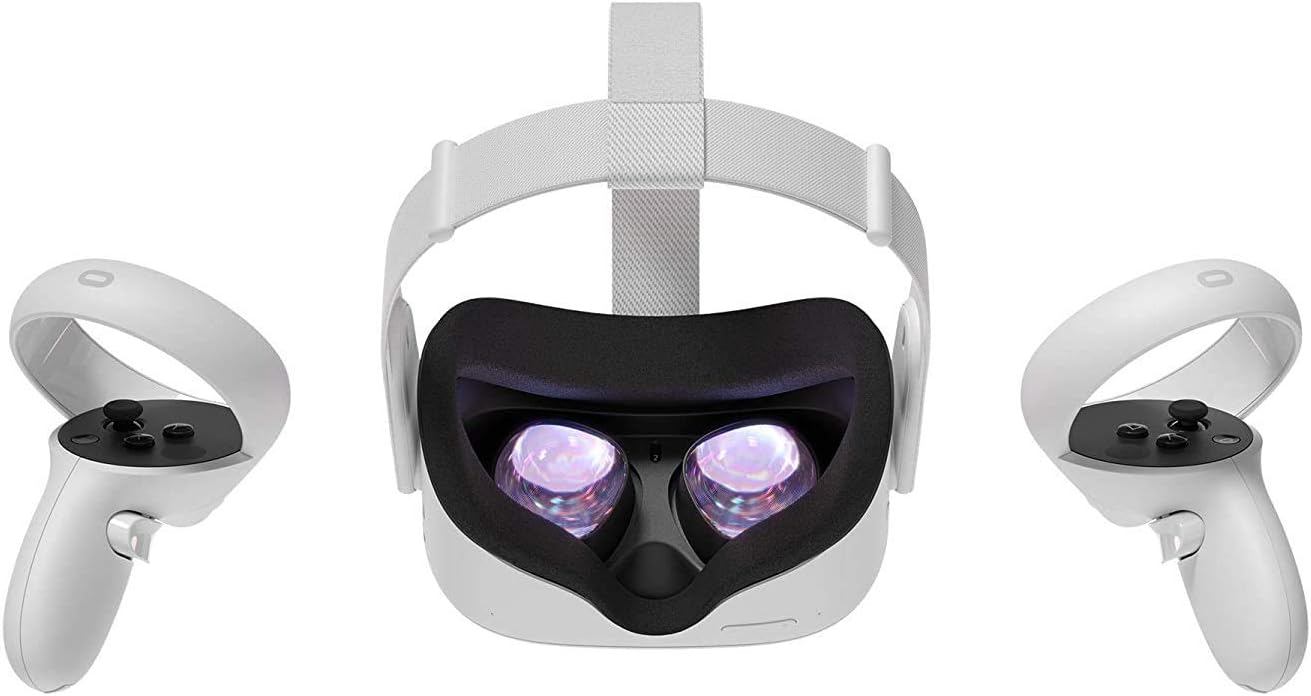 Oculus Quest 2 128GB VR Gaming Headset with Silicone Face Covers (Renewed) M824500