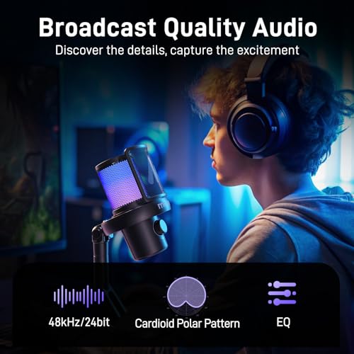 MAONO Wireless Microphone for PC, Gaming, Streaming, Podcast (DM40-Black) G850723