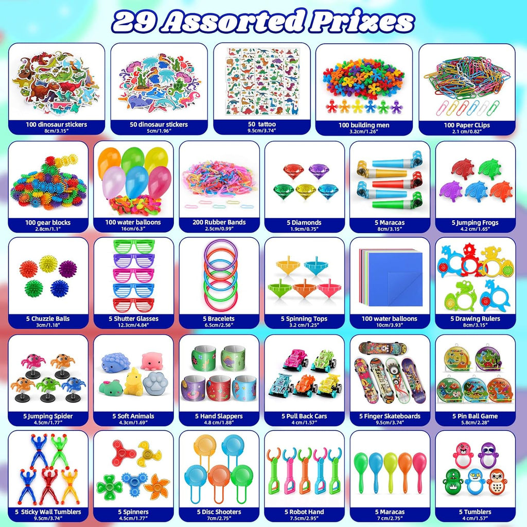 Amy&Benton 1000PCS Carnival Prizes for Classroom Rewards Treasure Box Toys Q662894