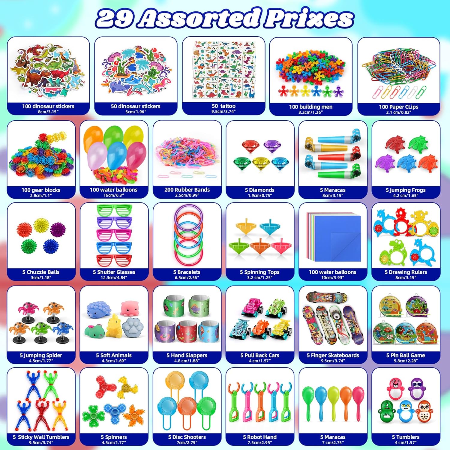 Amy&Benton 1000PCS Carnival Prizes for Classroom Rewards Treasure Box Toys Q662894