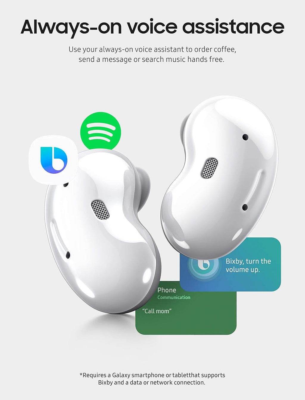 Samsung Galaxy Buds Live True Wireless Earbuds - Mystic White (Renewed) R126713