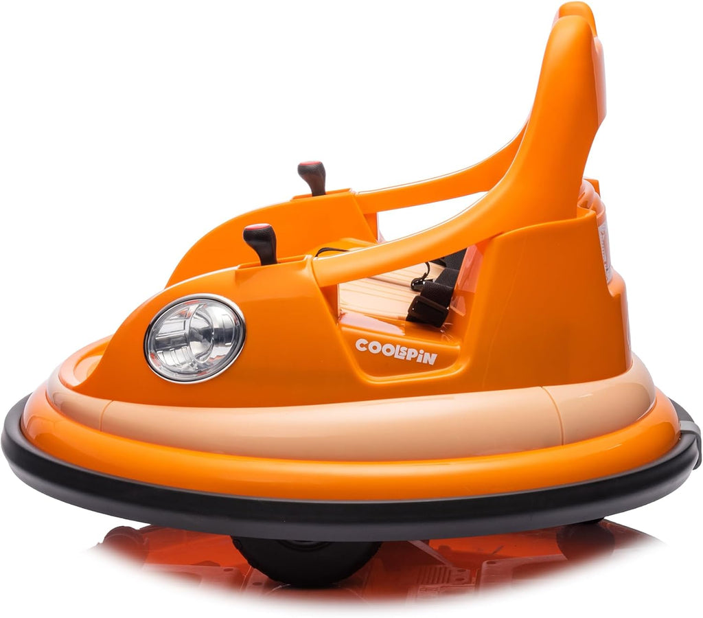 12V Electric Ride-On Bumper Car for Kids with Remote Control, Orange H443738