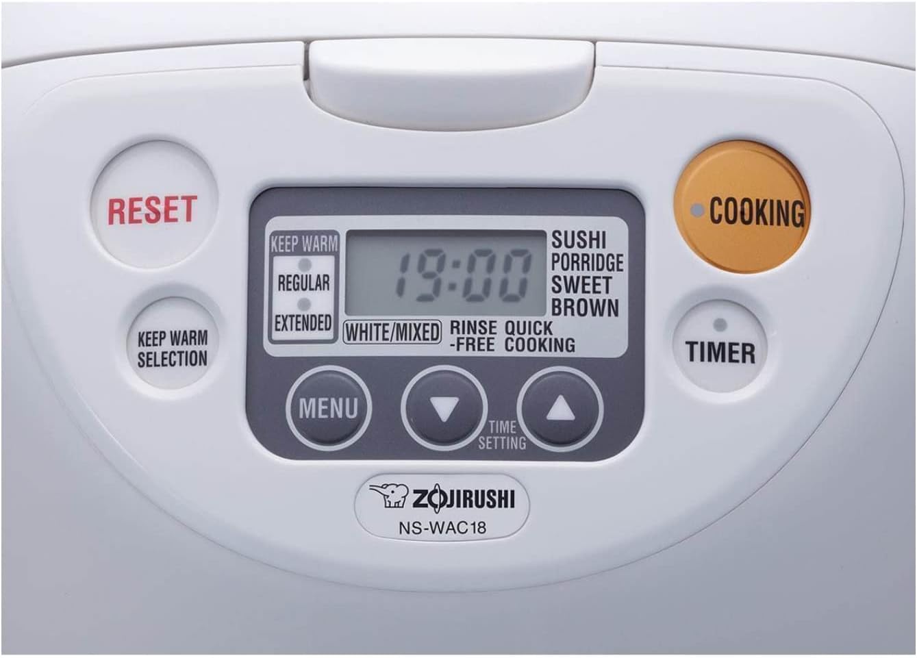 Zojirushi NS-WAC18-WD 10-Cup Micom Rice Cooker and Warmer with Rice Container Bin J455258