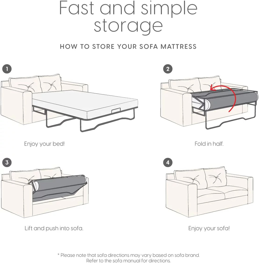 Queen Size Memory Foam Replacement Mattress for Sleeper Sofa L941
