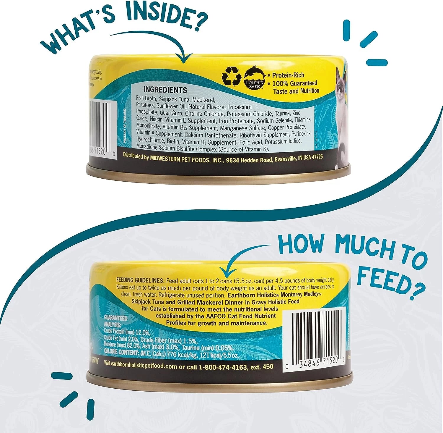 Earthborn Holistic Monterey Medley Grain-Free Cat Food 5.5 oz. 24-Pack Z57535