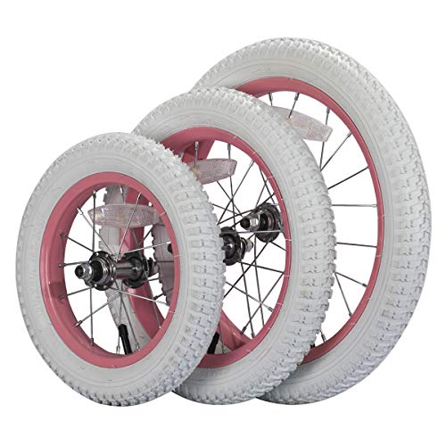 JOYSTAR 12-18 Inch Kids Bike Front Wheels Replacement with Solid Rubber Tire G4647