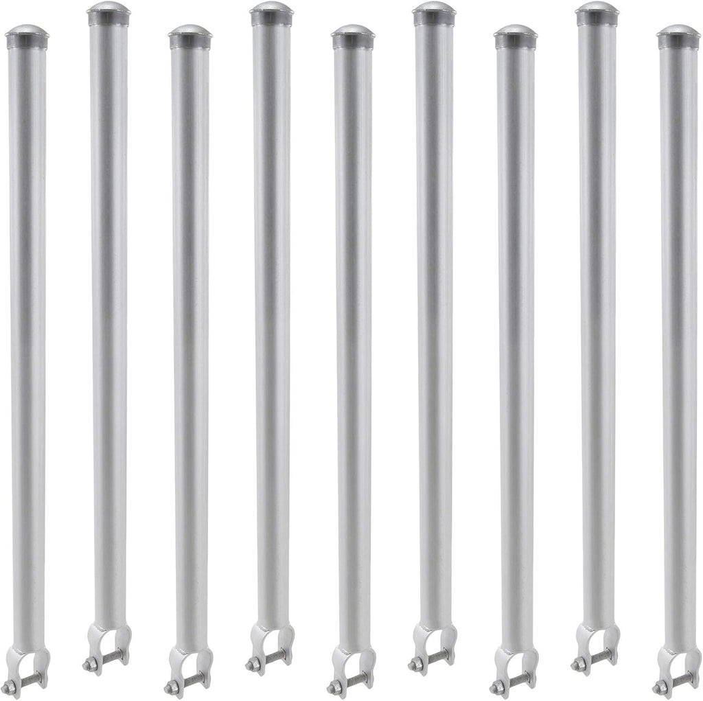 Plum Fittings Chain Link Fence Extensions | Fence Extension for Dogs |- Set of 9 (1 5/8)
