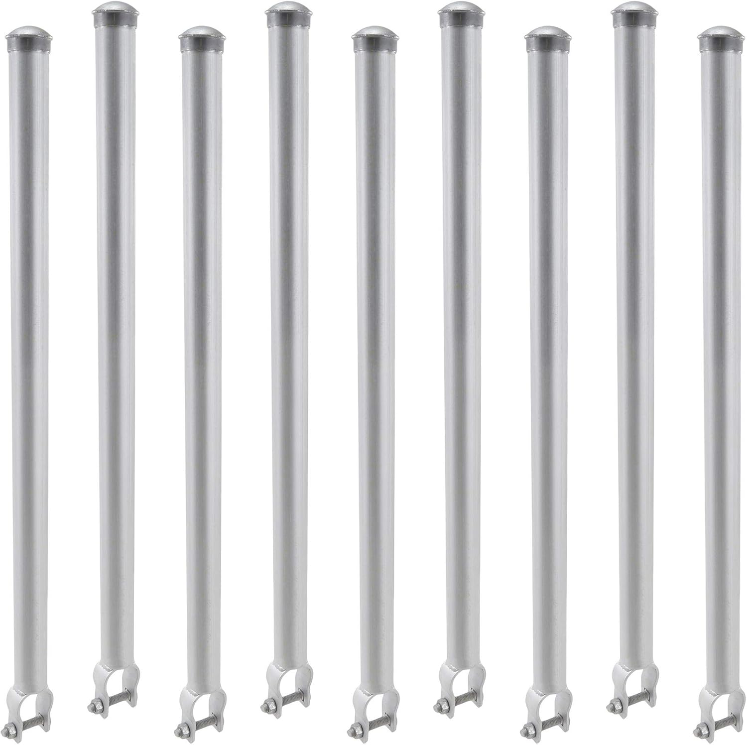 Plum Fittings Chain Link Fence Extensions | Fence Extension for Dogs |- Set of 9 (1 5/8)