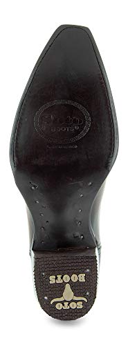 Soto Boots Men's Burnished Snip Toe Cowboy Boots Tan H50030 Q24181
