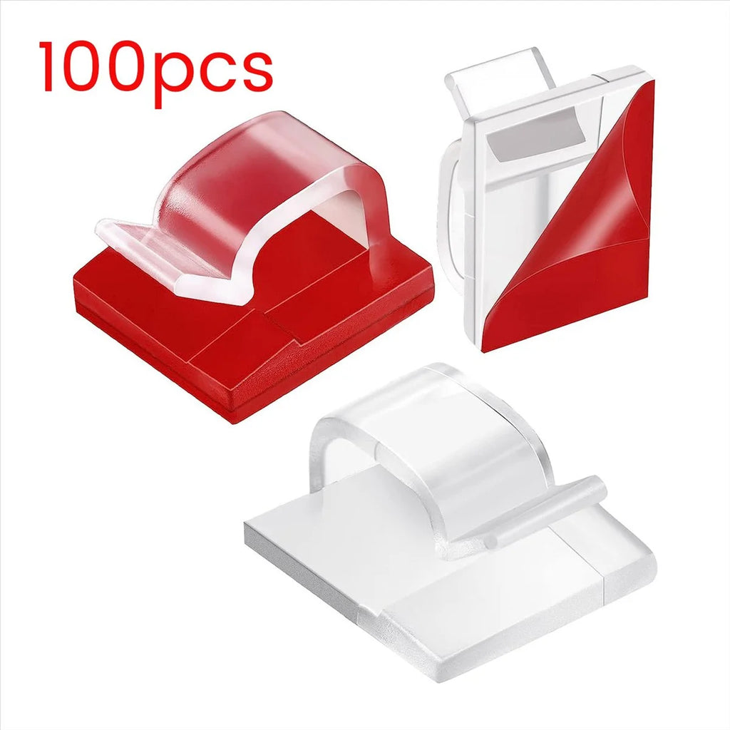 100 Pc Outdoor Light Clips for String Lights Self Adhesive Cable Hooks U373
