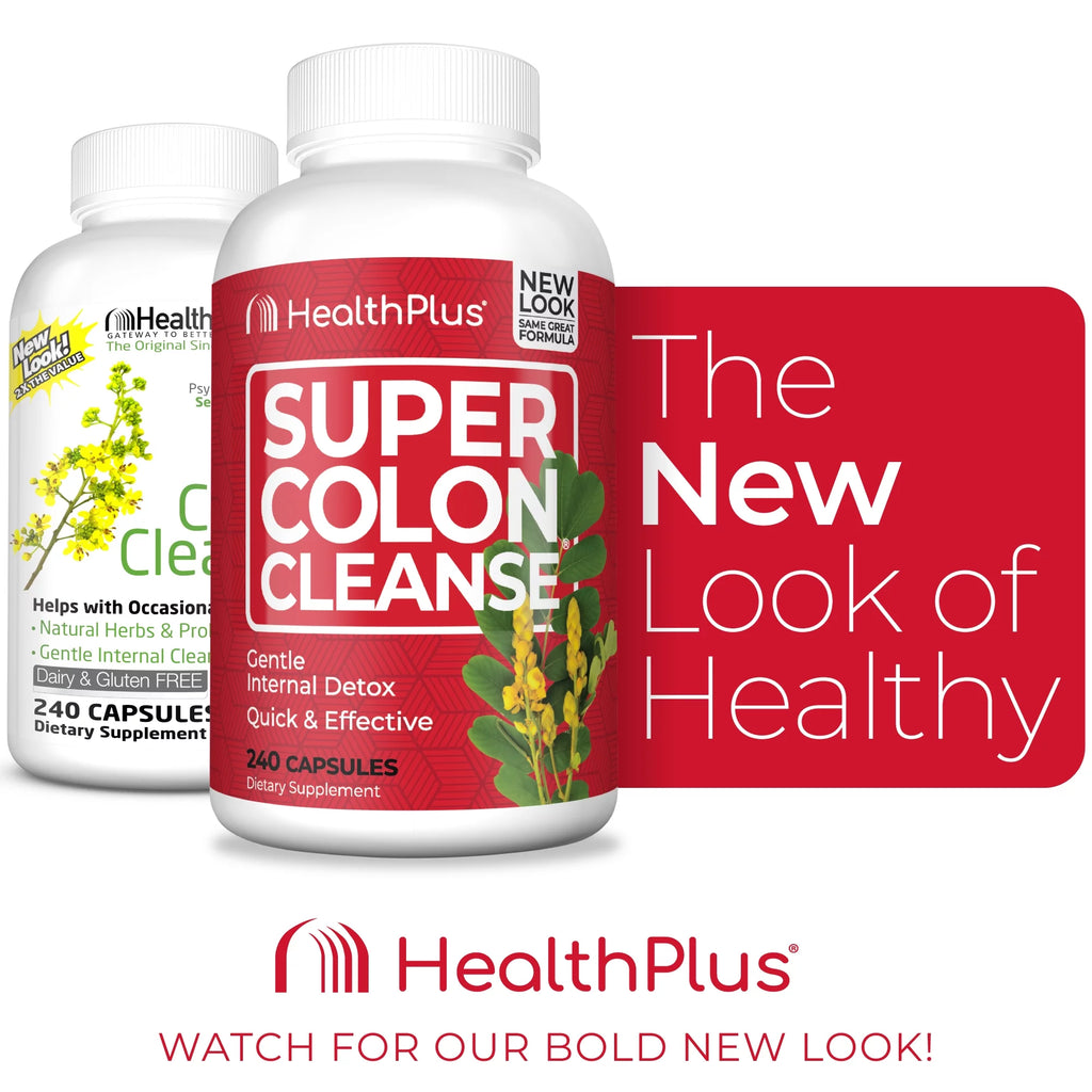 Health Plus Super Colon Cleanse Laxative Capsules, 240 Count R36291