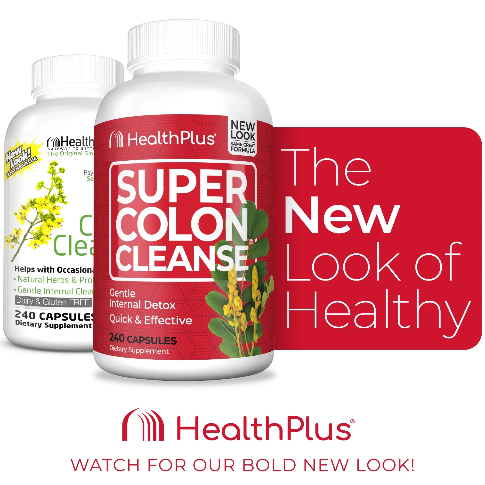 Health Plus Super Colon Cleanse Laxative Capsules, 240 Count R36291
