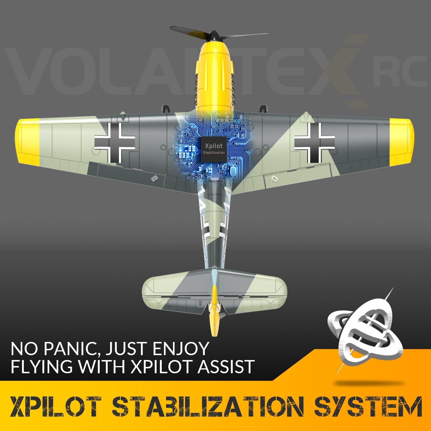 VOLANTEXRC RC Plane 4CH RC Airplane BF-109, andF4U Corsair Ready to Fly with Upgraded Canopy, Xpilot Stabilization System&One Key Aerobatic Function for Beginners, Adluts