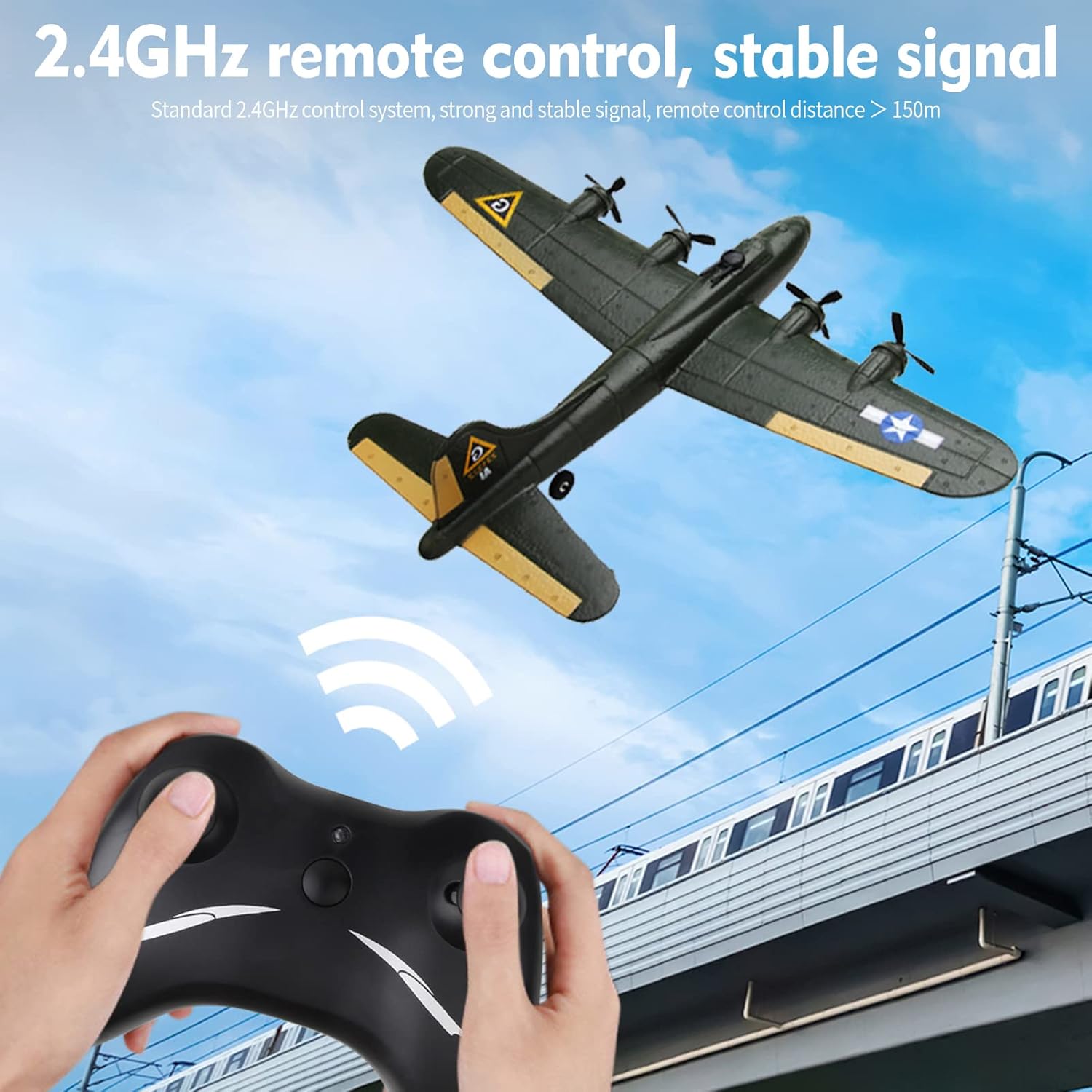 GoolRC B-17 RC Plane 2.4GHz Ready to Fly EPP Foam Glider D207141