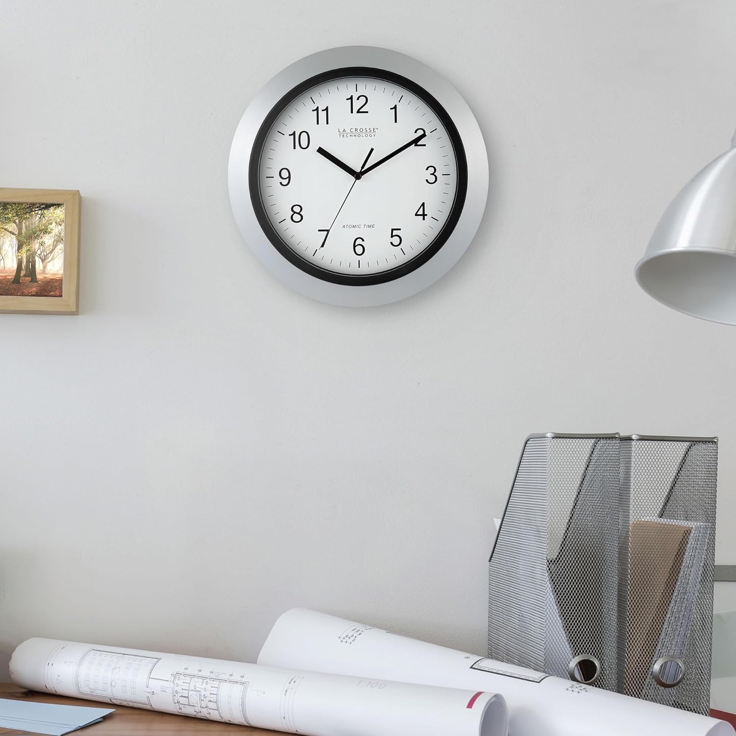 La Crosse Technology WT-3129S 12 Inch Atomic Analog Wall Clock L489777