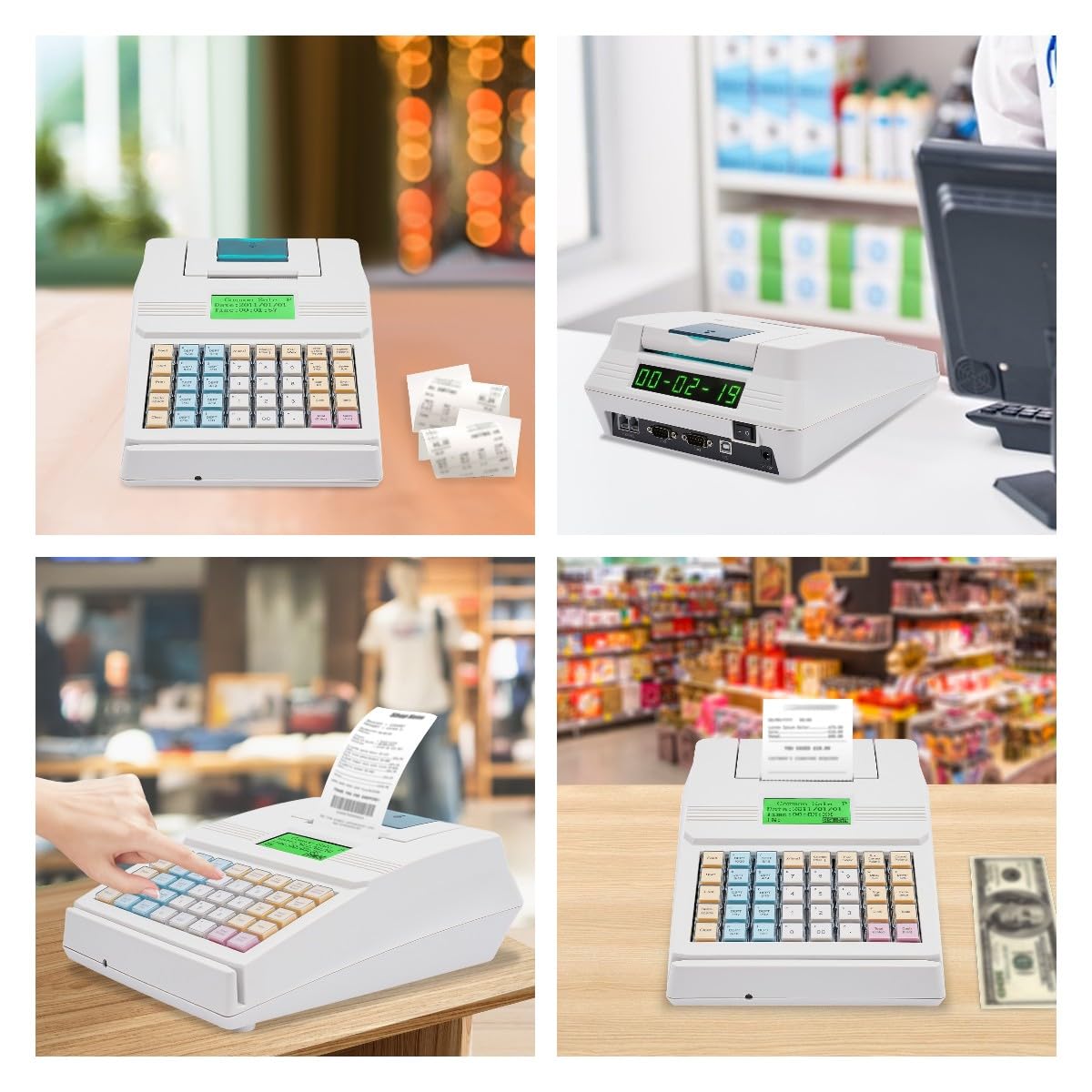 Cash Register with 8-Digit LED Display, 48 Keys for Small Business P471603