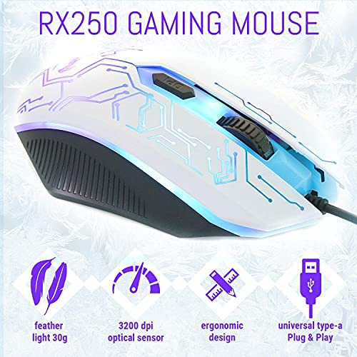 Hornet RX-250 Wired RGB Gaming Keyboard Mouse Headset and Mousepad Bundle for PC, Xbox, PS4 F15170