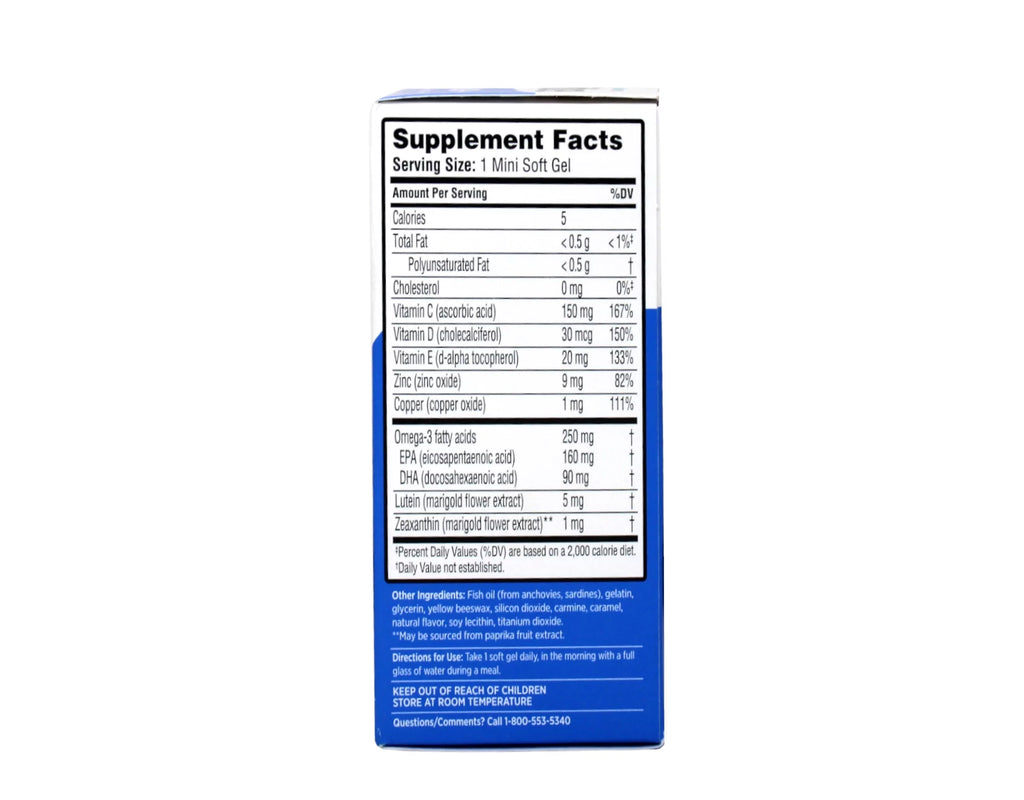 Bausch & Lomb Ocuvite Adult 50+ Eye Vitamin & Mineral Softgels, 50 ct (Pack of 4) T9829