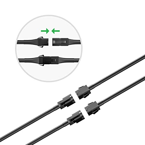 Rock Light Extension Wire 2 PCS 47 Inch 4 Pin LED Cable for Car Truck UTV ATV SUV F3684
