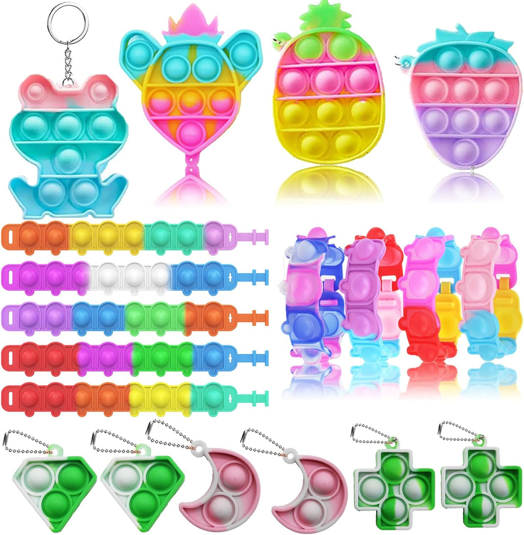 105 Pcs Pop Party Favors for Kids, Treasure Box Toys, Classroom Prizes V5432