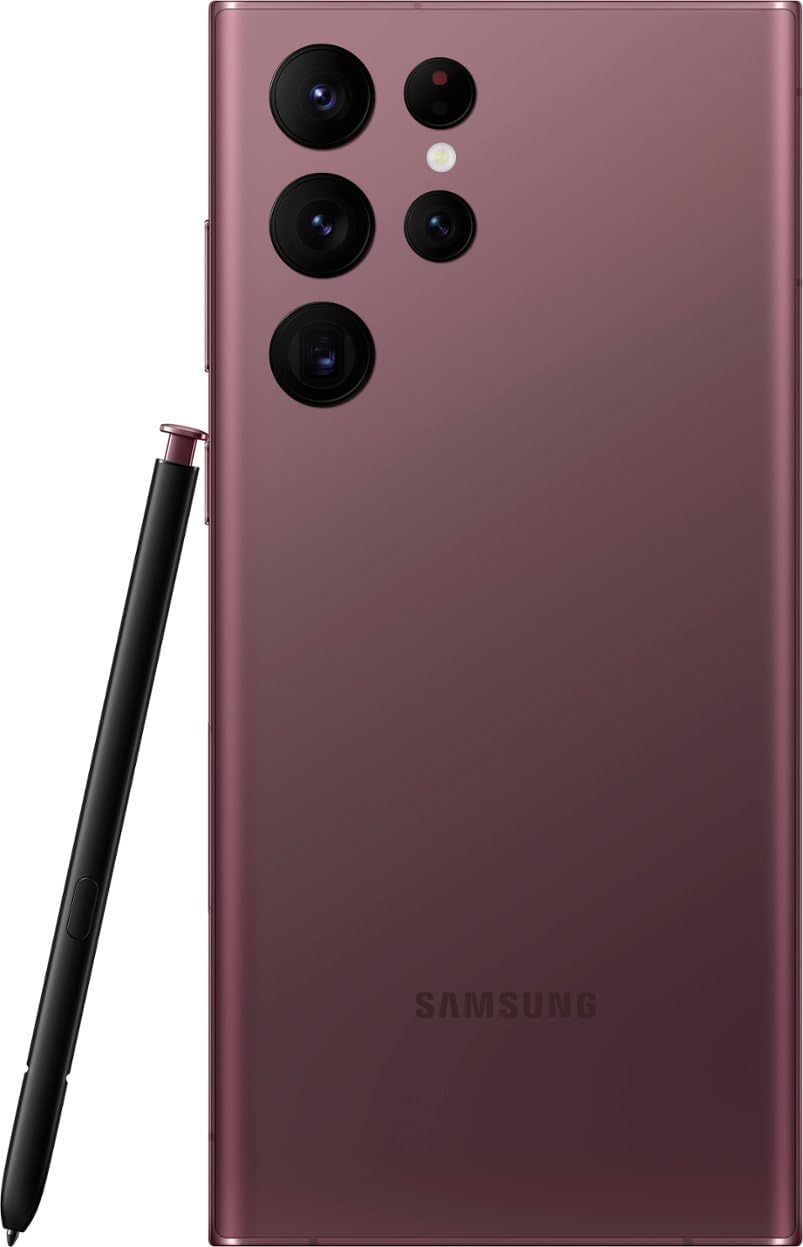 Samsung Galaxy S22 Ultra 5G 256GB Unlocked Burgundy (Renewed) F602