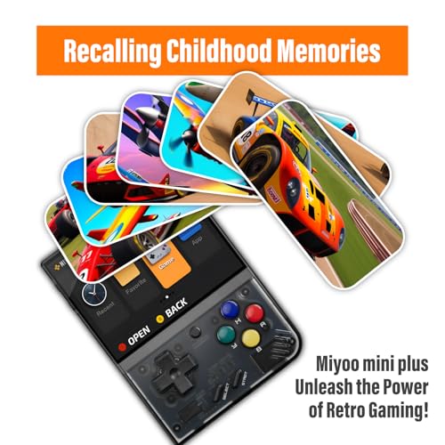 Miyoo Mini Plus 128GB Retro Game Console Handheld Portable Gaming System, 3.5" HD Screen, Purple D438031