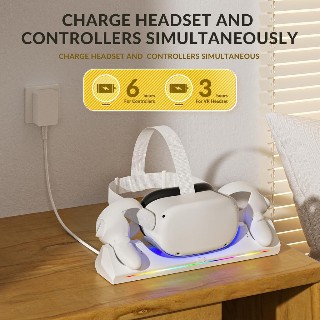 Bioherm Magnetic Charging Dock for Meta Quest 2 VR Headset & Controllers V4121