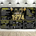 Black Gold 70th Birthday Party Banner, 70th Birthday Decorations for Women Men, Back in 1954 Backdrop Party Supplies, 70 Year Old Photography Background