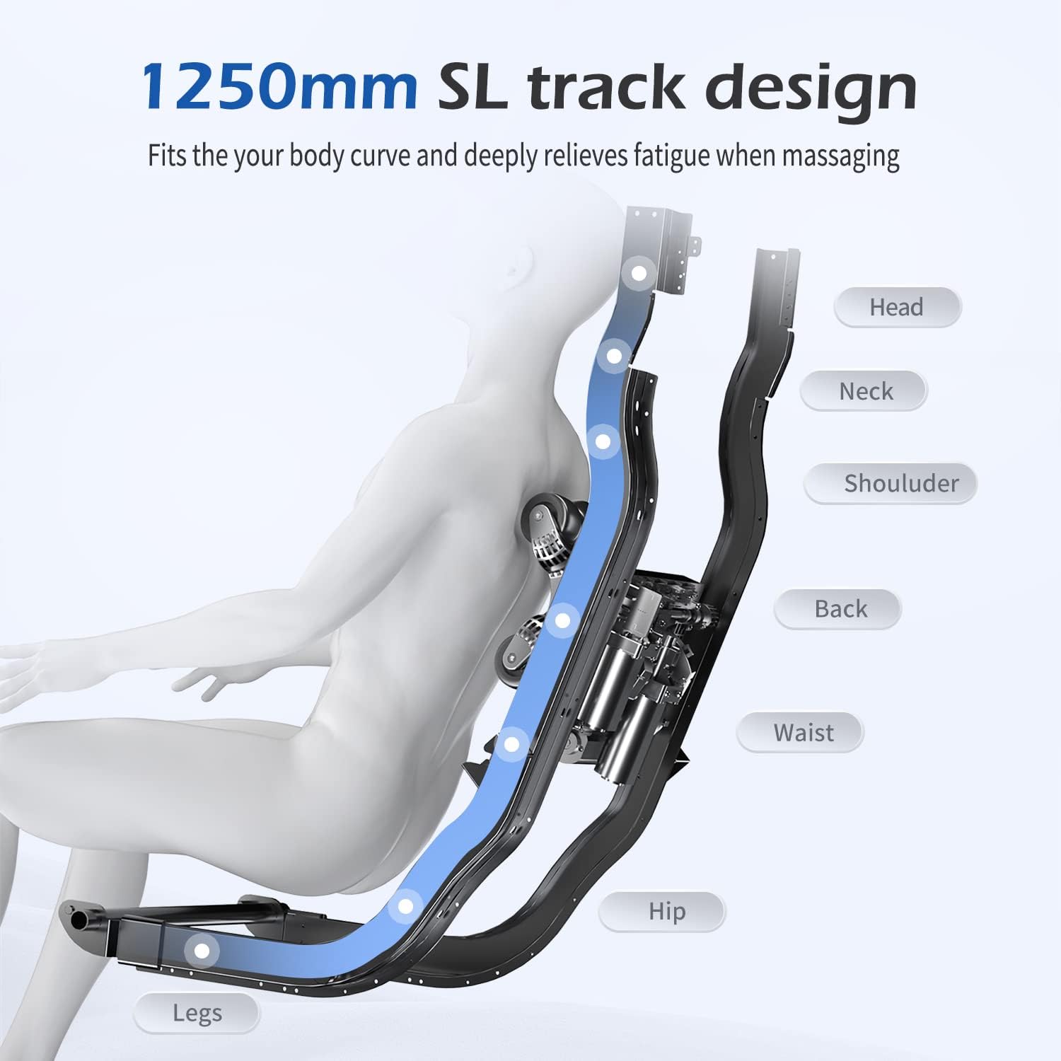 Zero Gravity Massage Chair with AI Voice and App Control, Gray J939