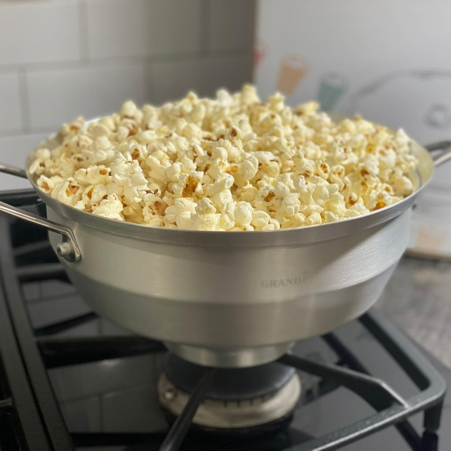 Stovetop Popcorn Popper Pan, No-Shake No-Stir J700949