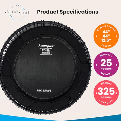 JumpSport 44 Inch Folding Fitness Trampoline with Arched Legs C728