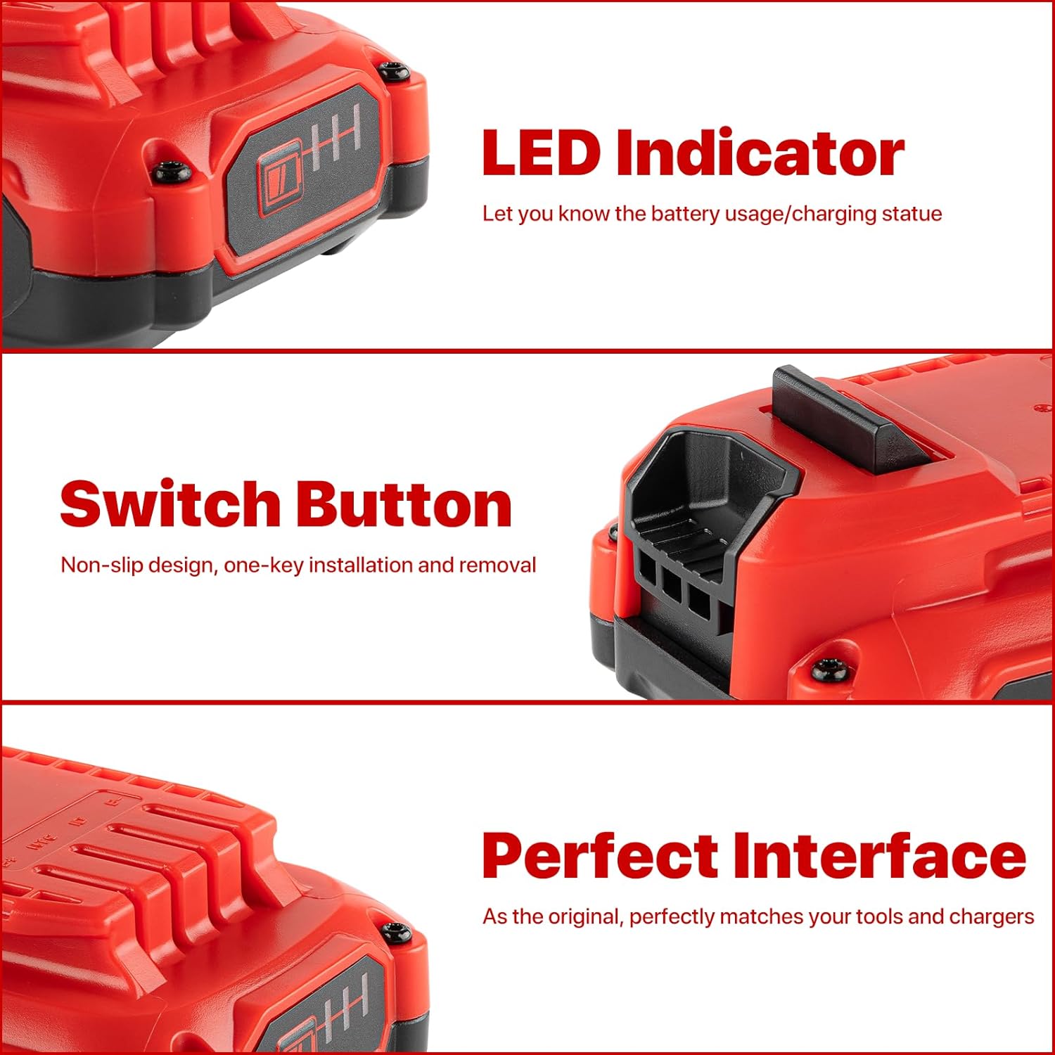 2Pack 20V 3.5Ah Replacement Battery and Charger Kit for Craftsman V20 X966888
