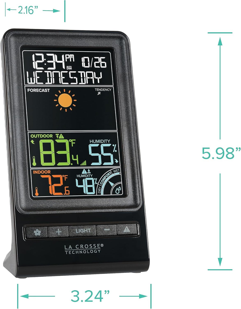 La Crosse Technology Wireless Forecast Station, Black Y5081