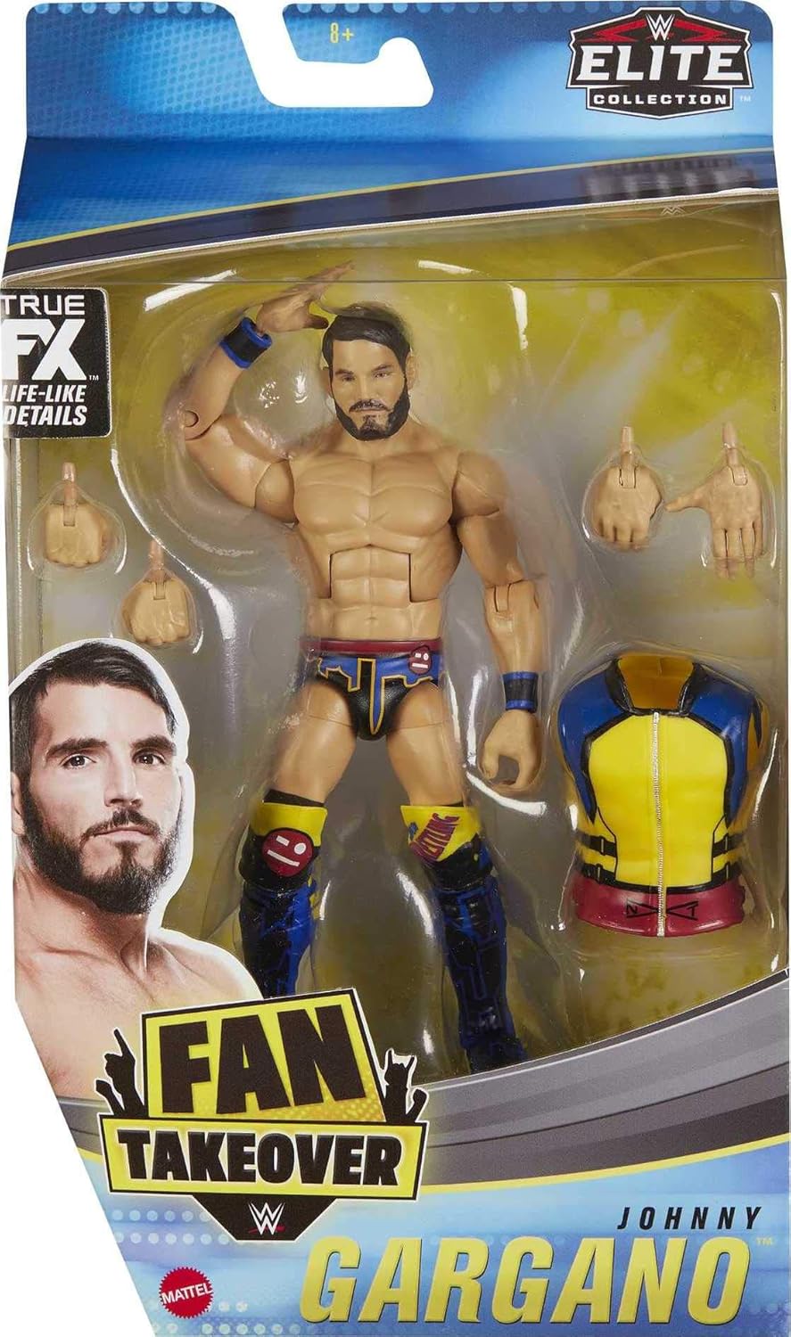 WWE Johnny Gargano Elite Action Figure 6-in Collectible with Accessories U41531